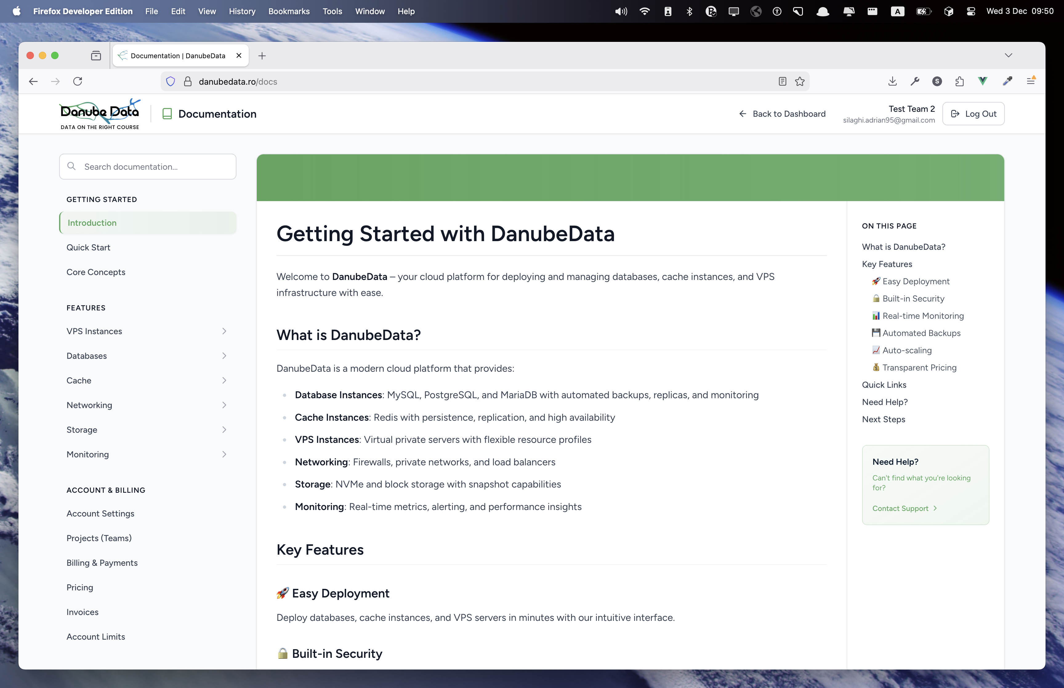 DanubeData Documentation - Guides and API reference